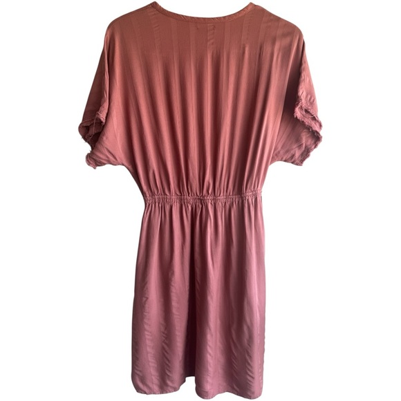 RAILS Capri Mini Dress in Rouge Mauve | Short Sleeve Casual w Pockets | Small - Picture 4 of 8